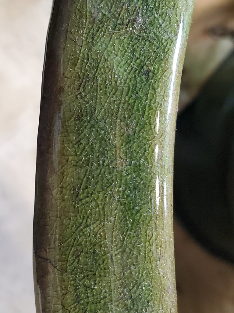 Delphine planter in Green glaze rim