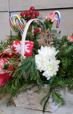 Candy Cane basket