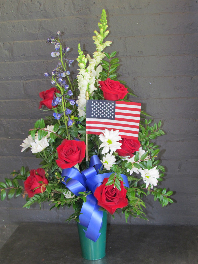 Patriotic floral tribute