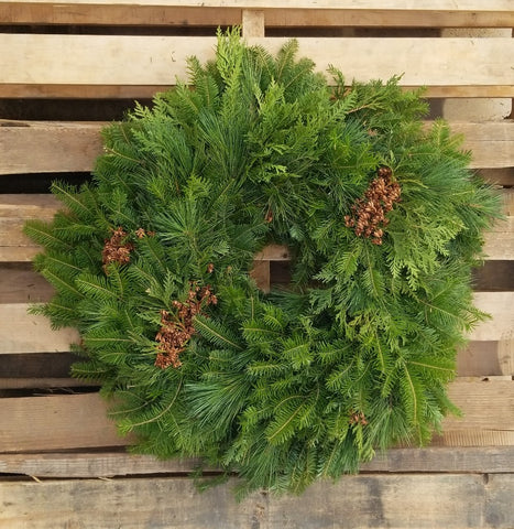 Holiday Wreath with Cedar