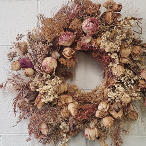 Dried fall wreath