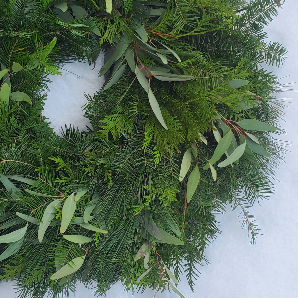 Holiday Wreath with Cypress