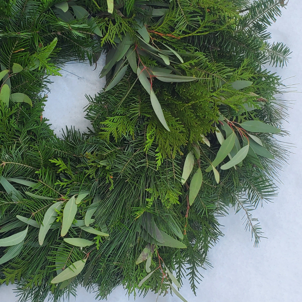 Holiday Wreath with Cedar